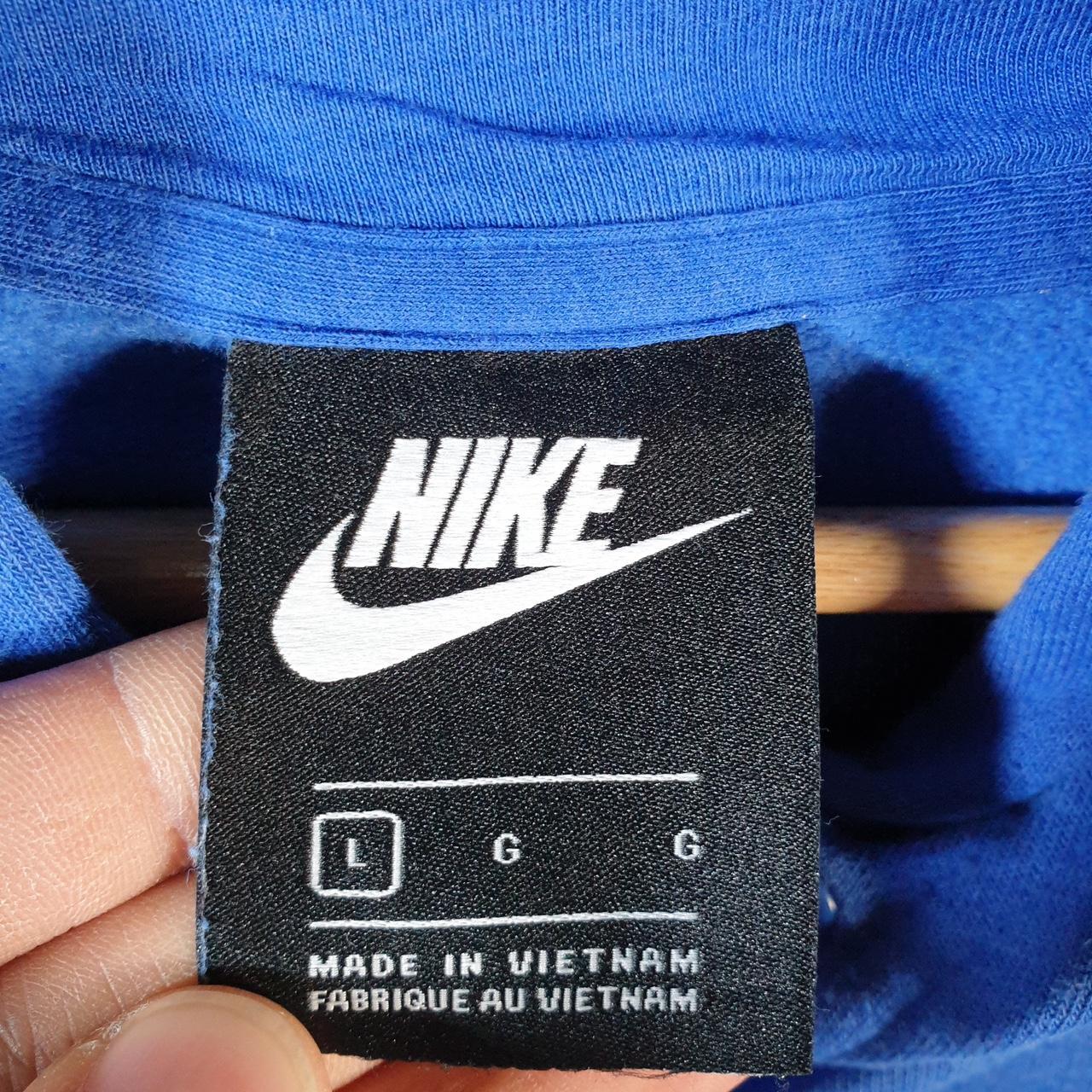 Vintage Nike Centre Swoosh UWF Hoodie Men’s Large Blue Swoosh Y2K