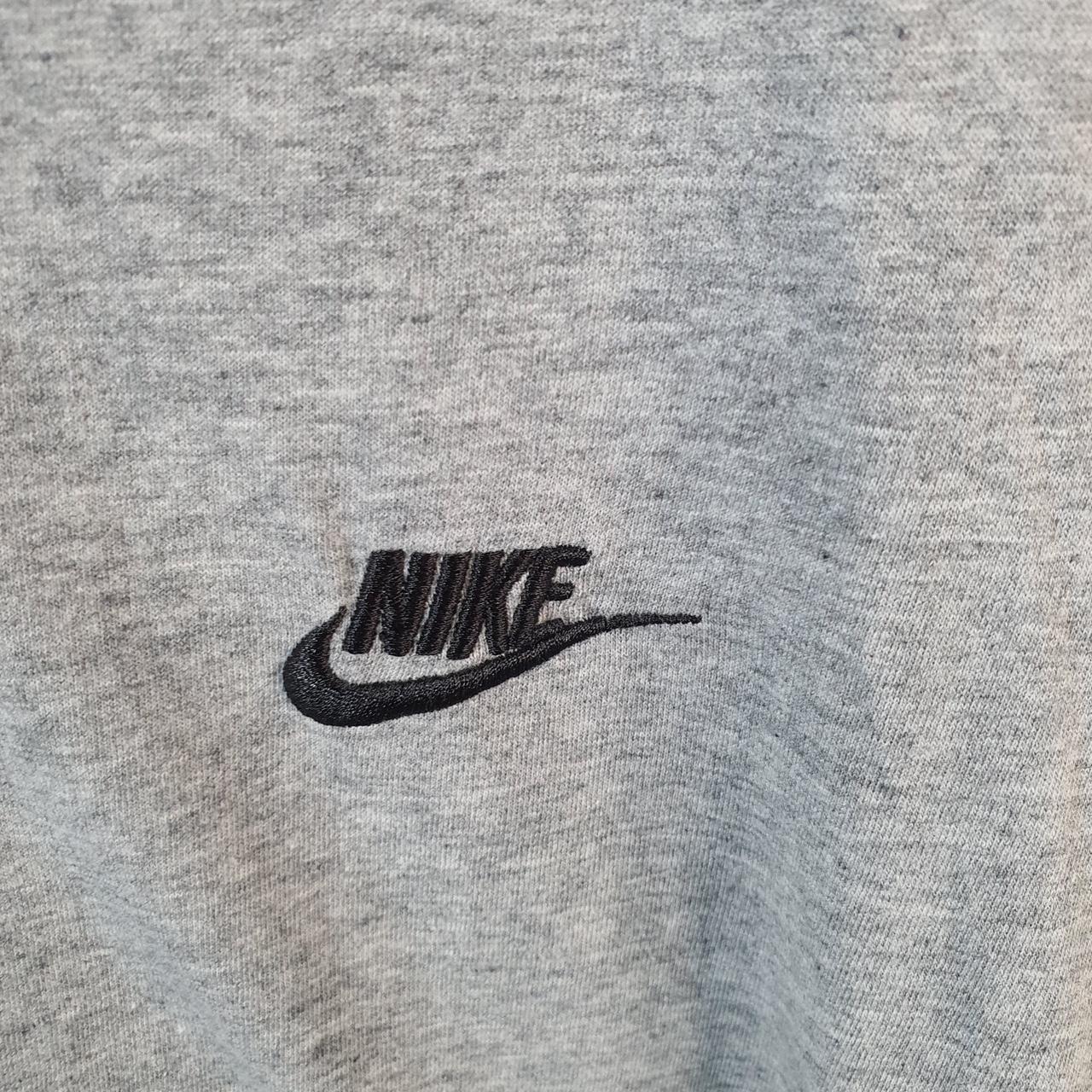 Vintage Nike Club T Shirt Men’s 2XL Grey Embroidered Swoosh Logo Athletic Big Fish Vintage