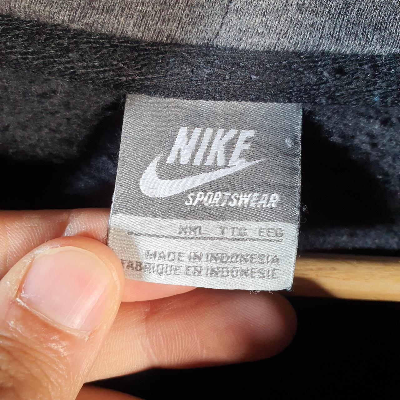 Vintage Nike 90s Embroidered Hoodie Mens 2XL Black Single Swoosh Y2K Pullover Logo