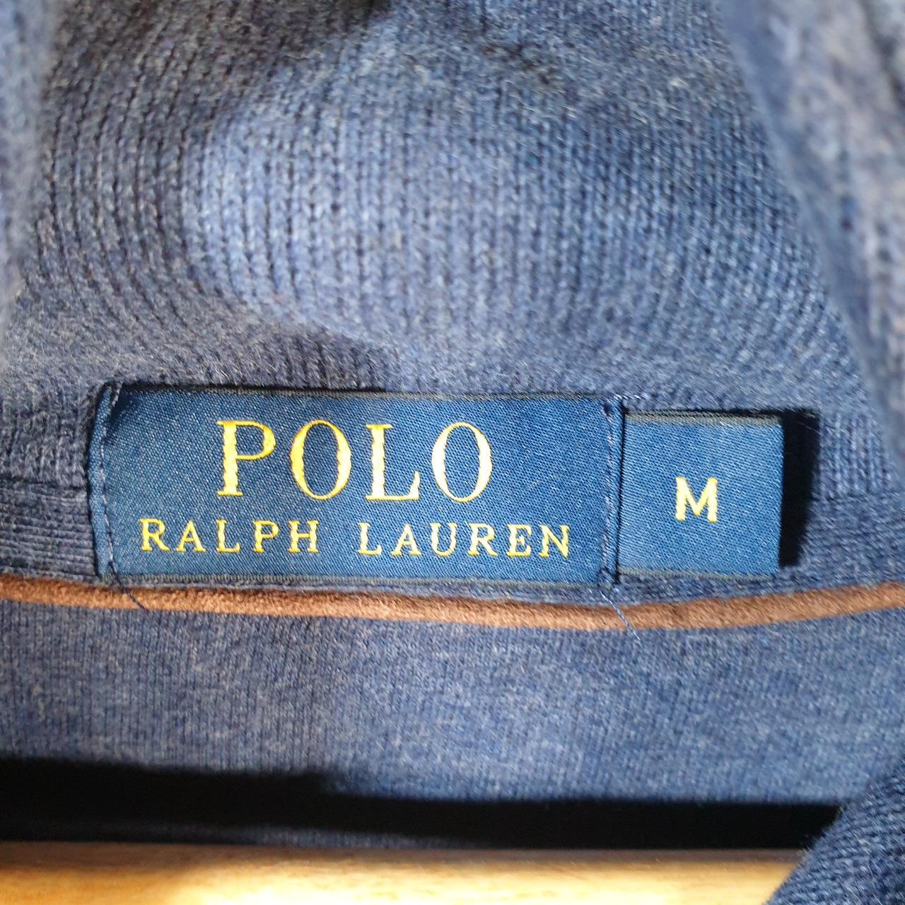 Vintage Ralph Lauren Polo 1/4 Button Sweatshirt Men’s Medium Navy Blue Cotton Pullover Pony