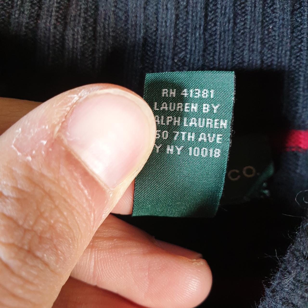 Vintage Ralph Lauren Polo Knit Sweater Womens XL Red Striped 1/4 Button Cotton Pullover