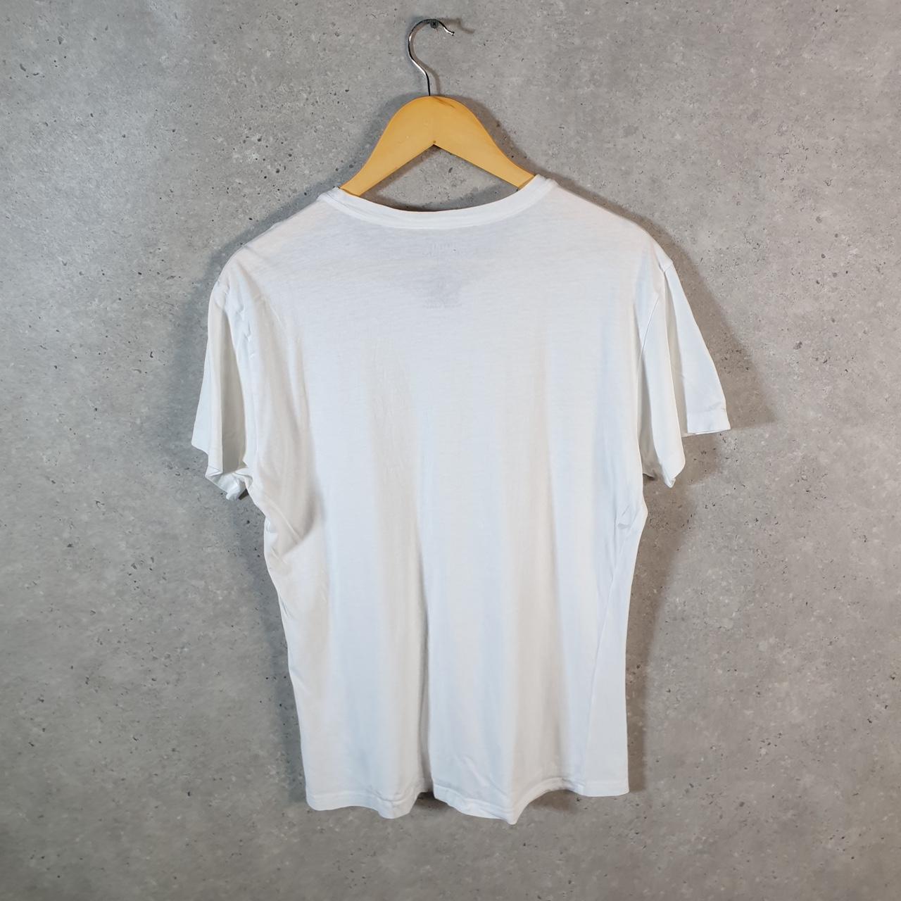 Vintage Ralph Lauren Polo T Shirt Men’s Large White Embroidered Slim Fit Pony