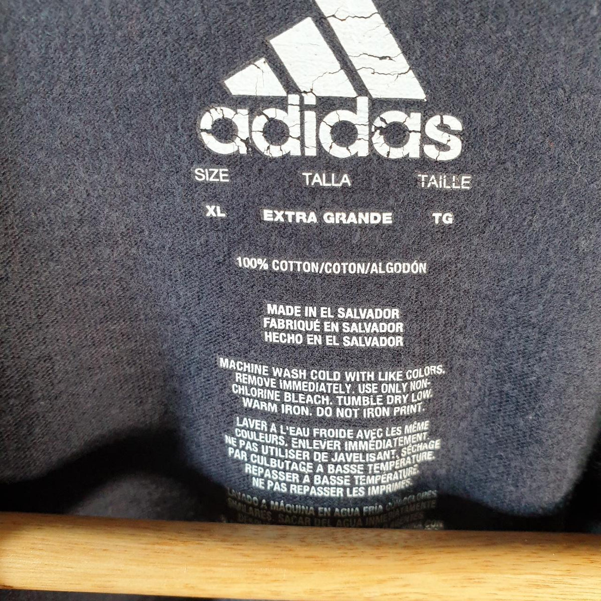 Vintage Adidas Spellout T Shirt Men’s XL Black Three Stripes Athletic