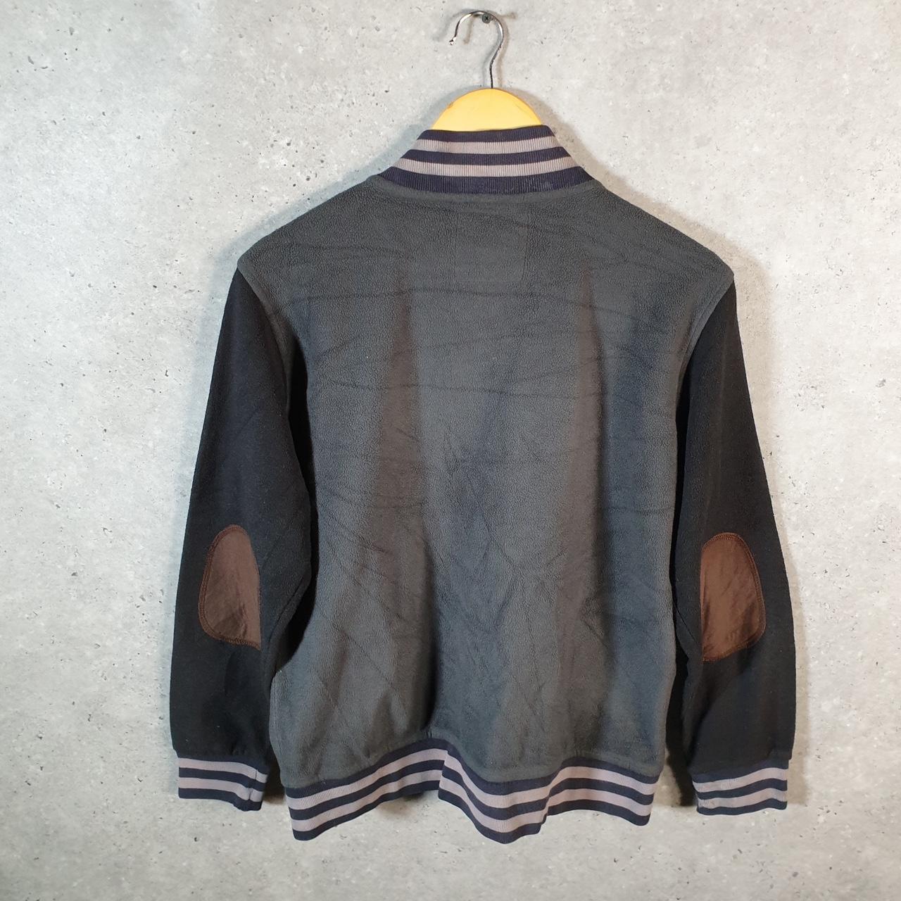 Piaza Italia Man Suede Bomber Jacket Men’s Medium Grey Embroidered Logo
