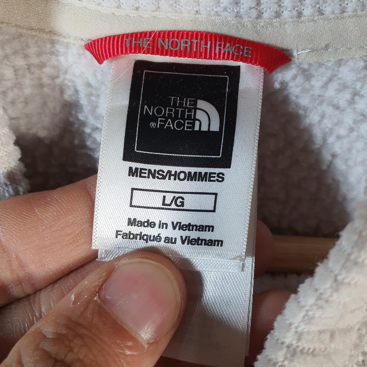 Vintage The North Face TNF Fleece Sweatshirt Mens 1/4 Zip Large Beige Pullover Logo