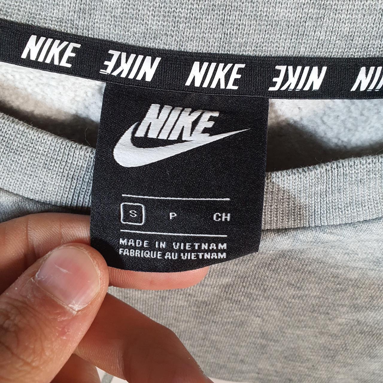 Vintage Nike Club Spellout Hoodie Men’s Small Grey Swoosh Y2K Pullover