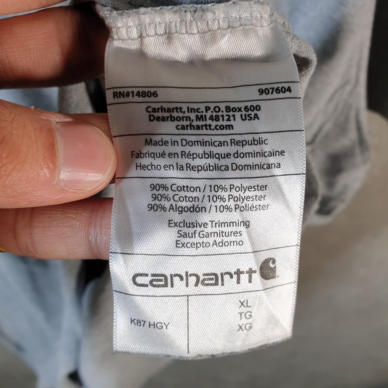 Vintage Carhartt Pocket T Shirt Men’s XL Grey Workwear Chore Utility Loose Fit