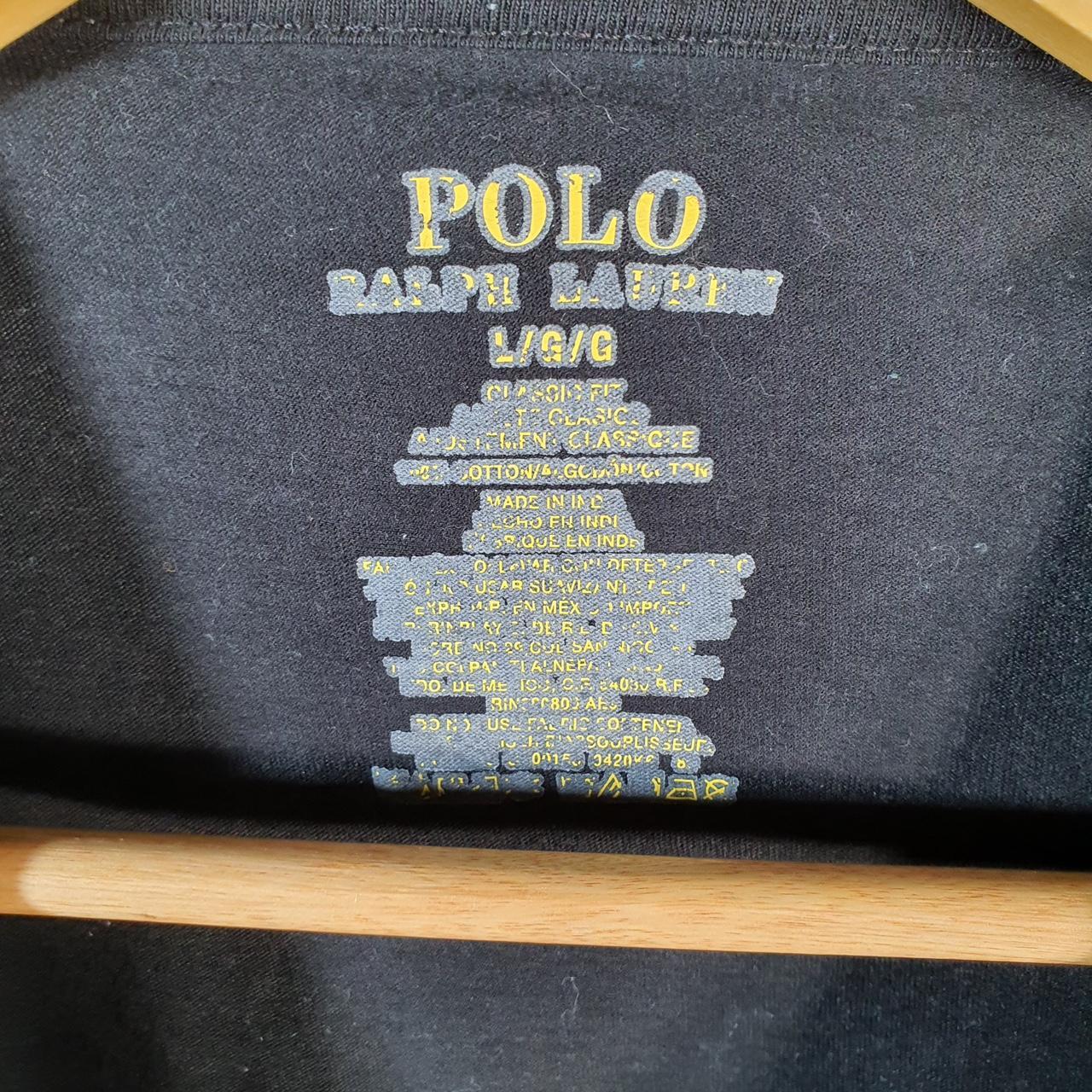 Vintage Ralph Lauren Polo T Shirt Men’s Large Black Classic Fit Pony