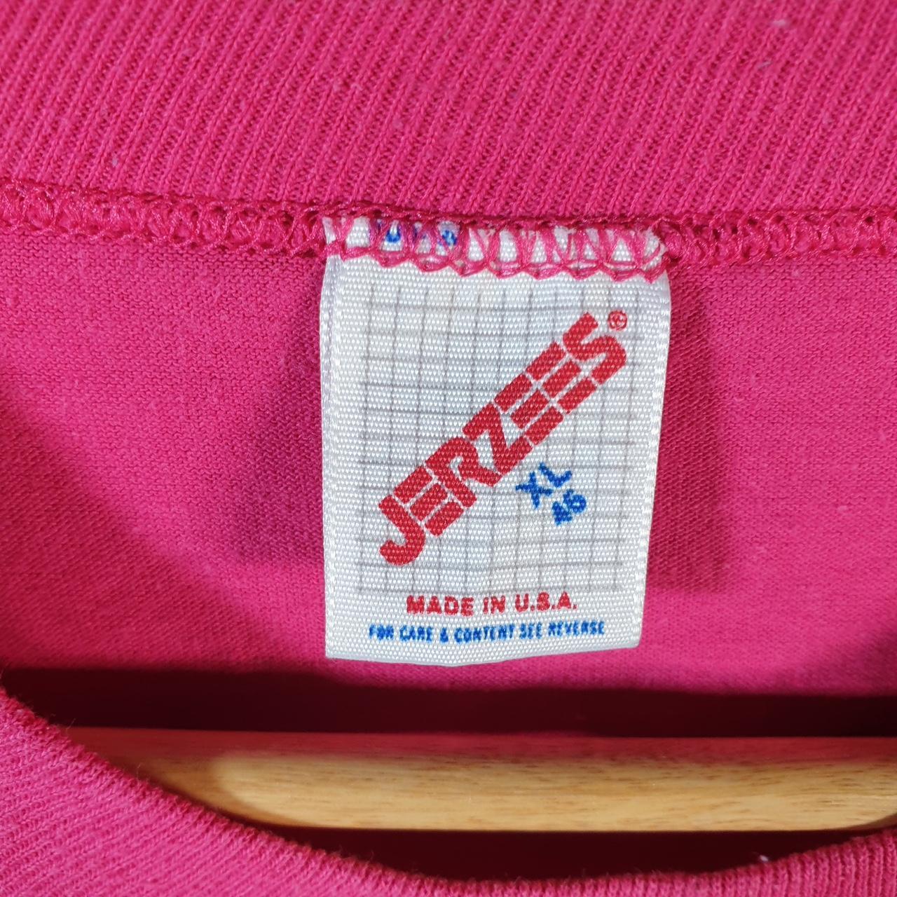 Vintage Jerzees Home Lake 5K Run 1990 USA Single Stitch T Shirt Men’s XL Pink