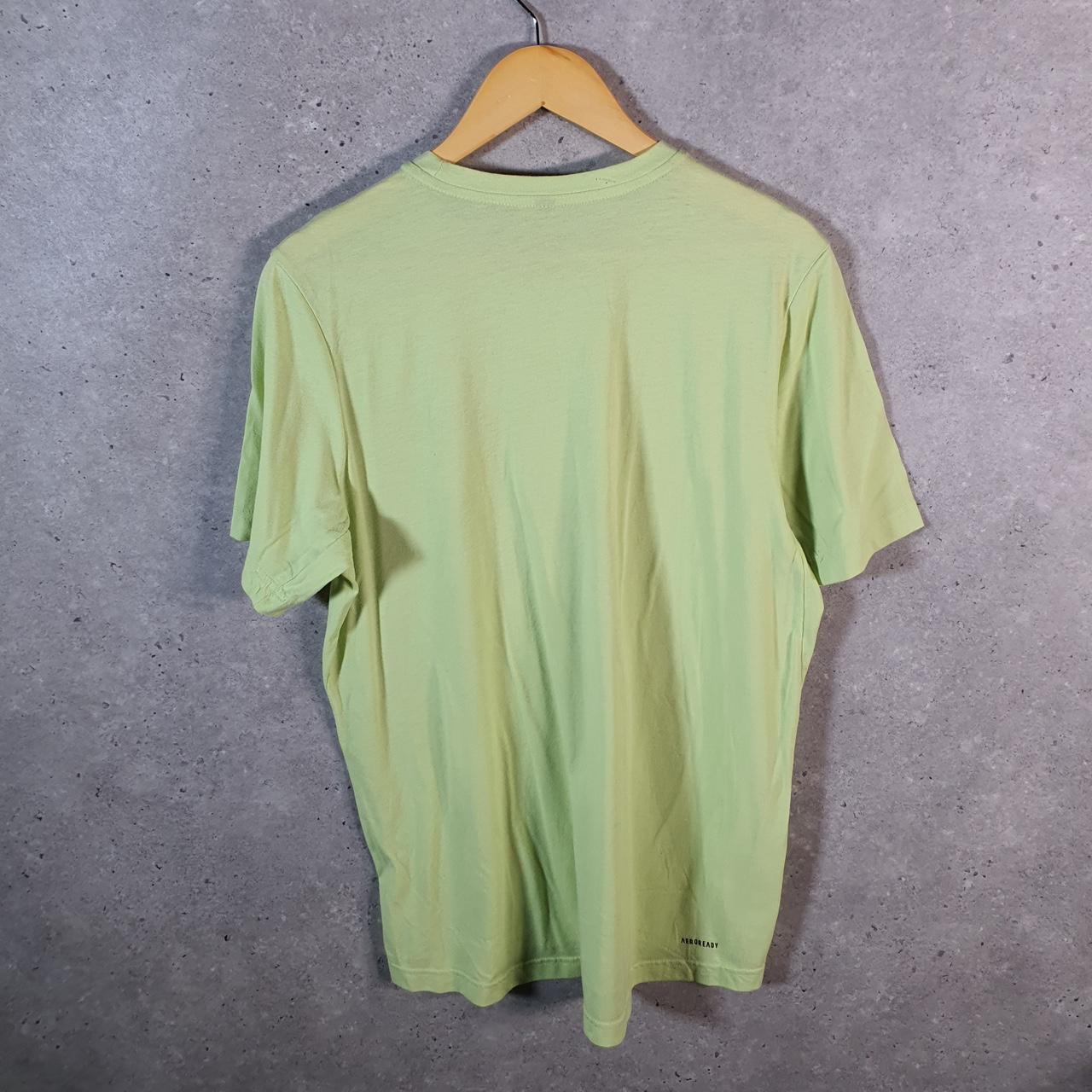 Vintage Adidas Aeroready T Shirt Men’s Large Green Three Stripes Logo Athletic