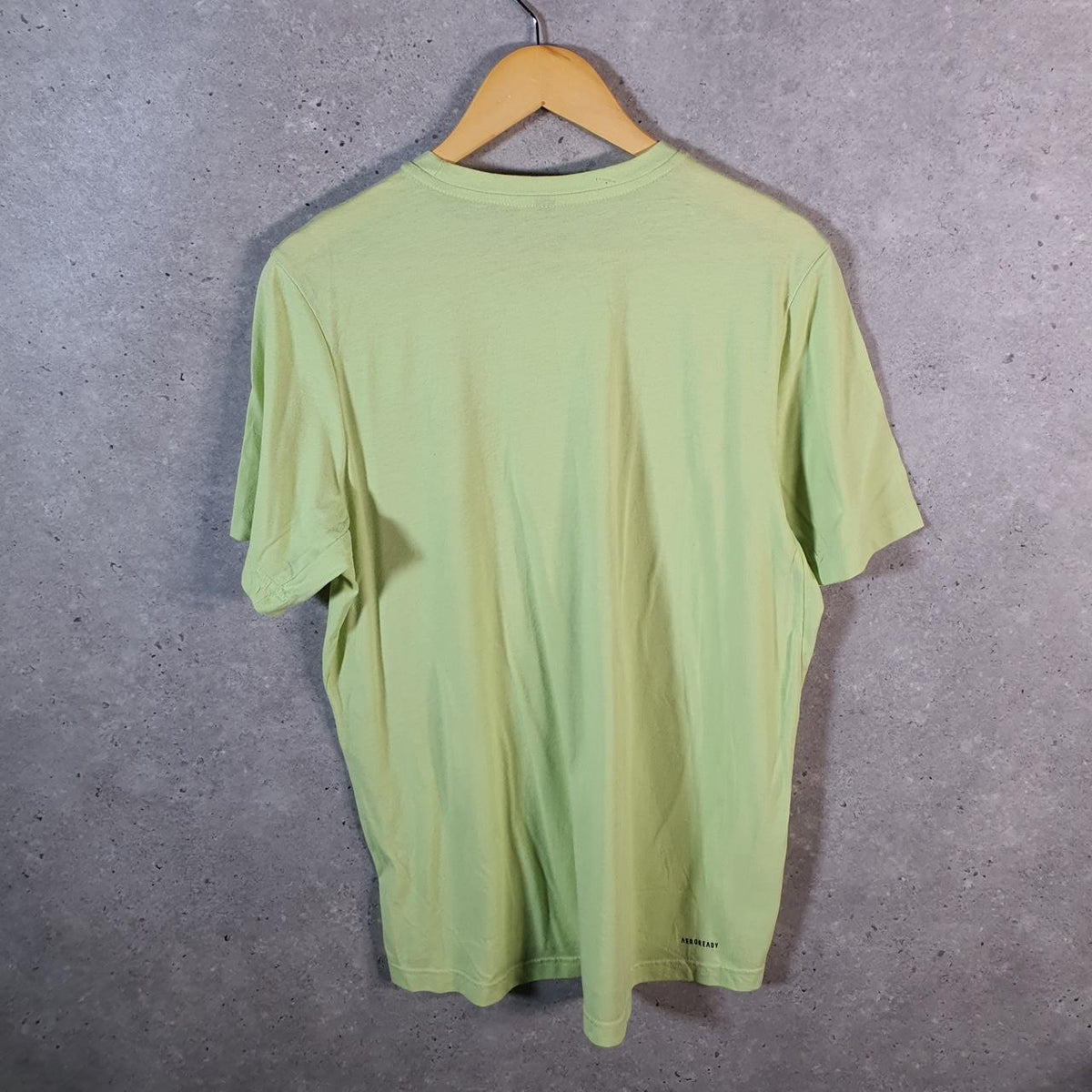Vintage Adidas Aeroready T Shirt Men’s Large Green Three Stripes Logo Athletic