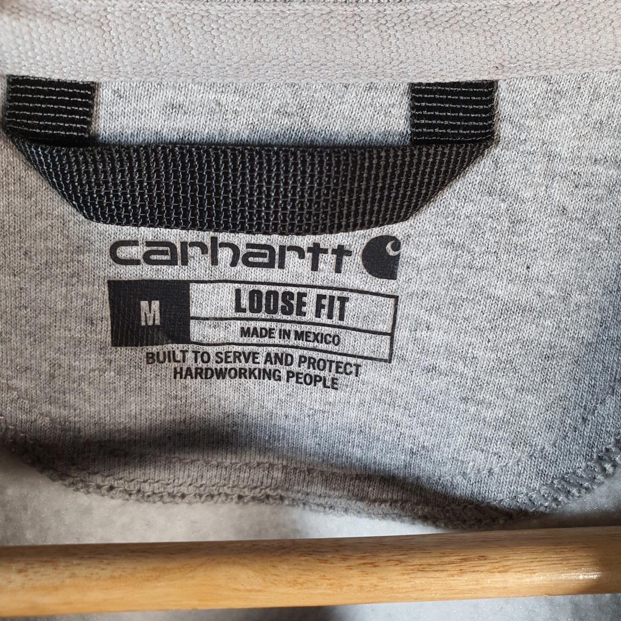 Vintage Carhartt Sweatshirt Men’s Medium Grey Pullover Blank USA Loose Fit