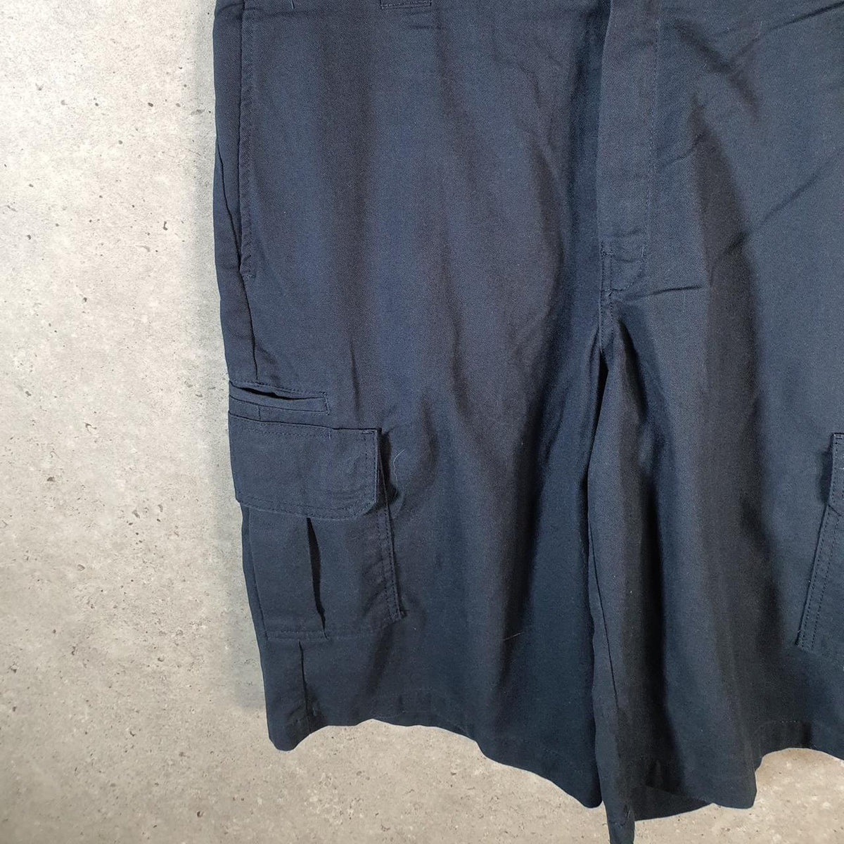 Vintage Dickies Carpenter Shorts Jorts Cargo Men’s W38  Navy Blue Relaxed Fit Baggy Workwear Big Fish Vintage