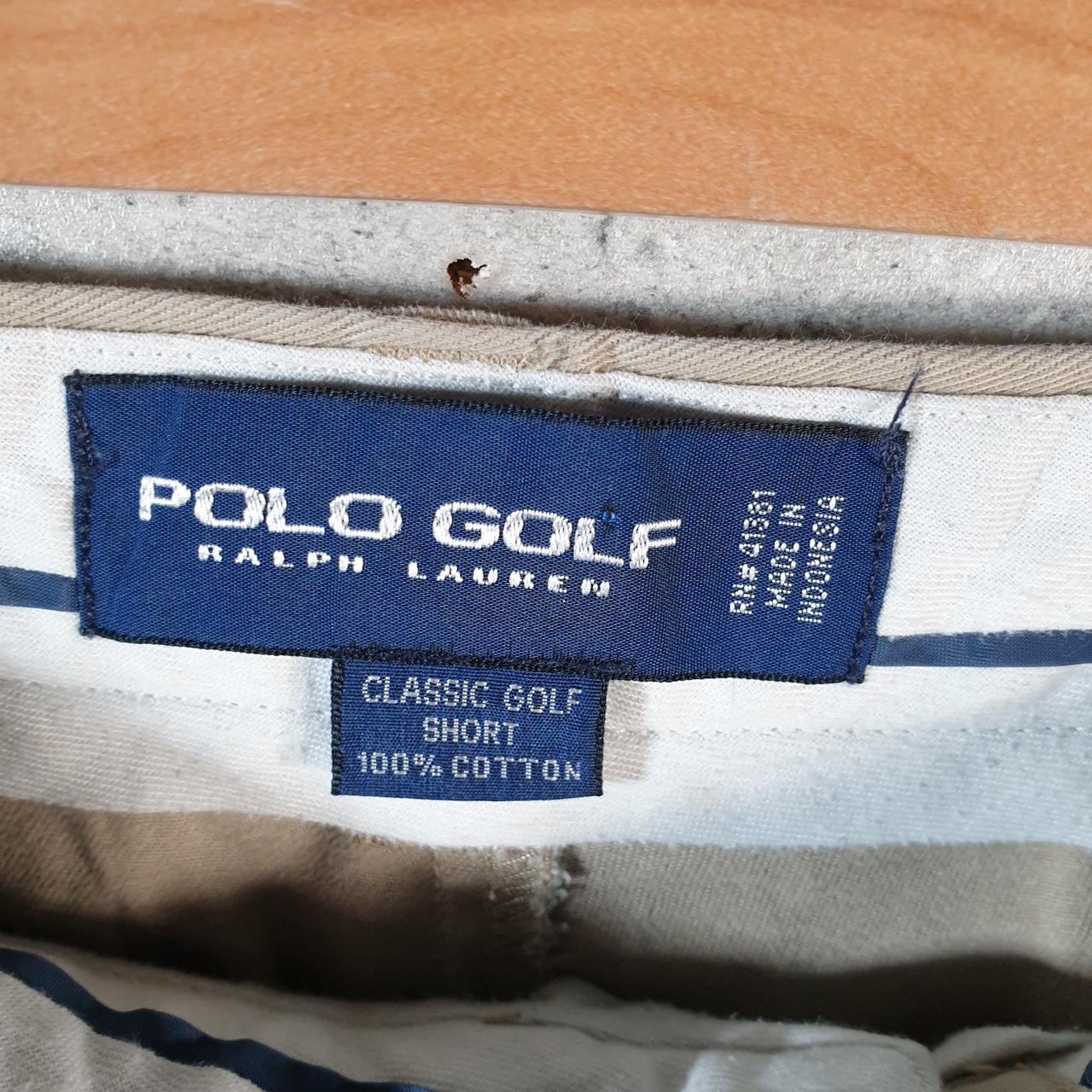 Vintage Ralph Lauren Polo Golf Shorts Jorts Chino Cargo Men’s W38 Brown Baggy Cotton A4382