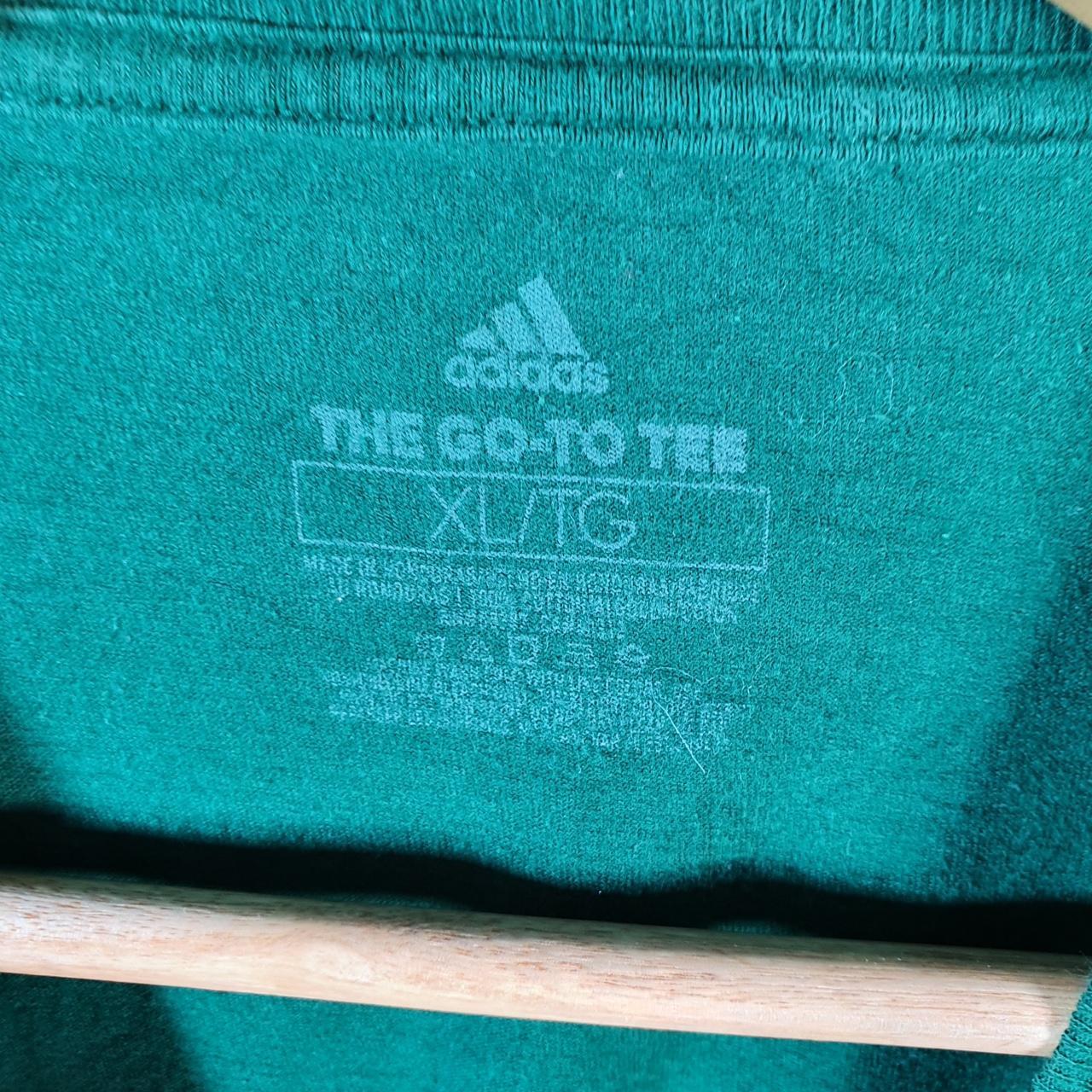 Vintage Adidas Go To Tee T Shirt Mens XL Green Three Stripes Logo Athletic