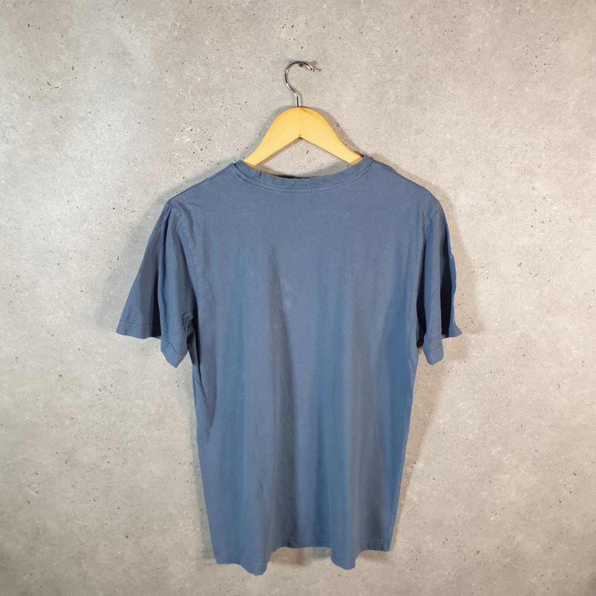 Vintage Adidas Spellout T Shirt Shirt Men’s Medium Blue Three Stripes Logo Athletic C9786