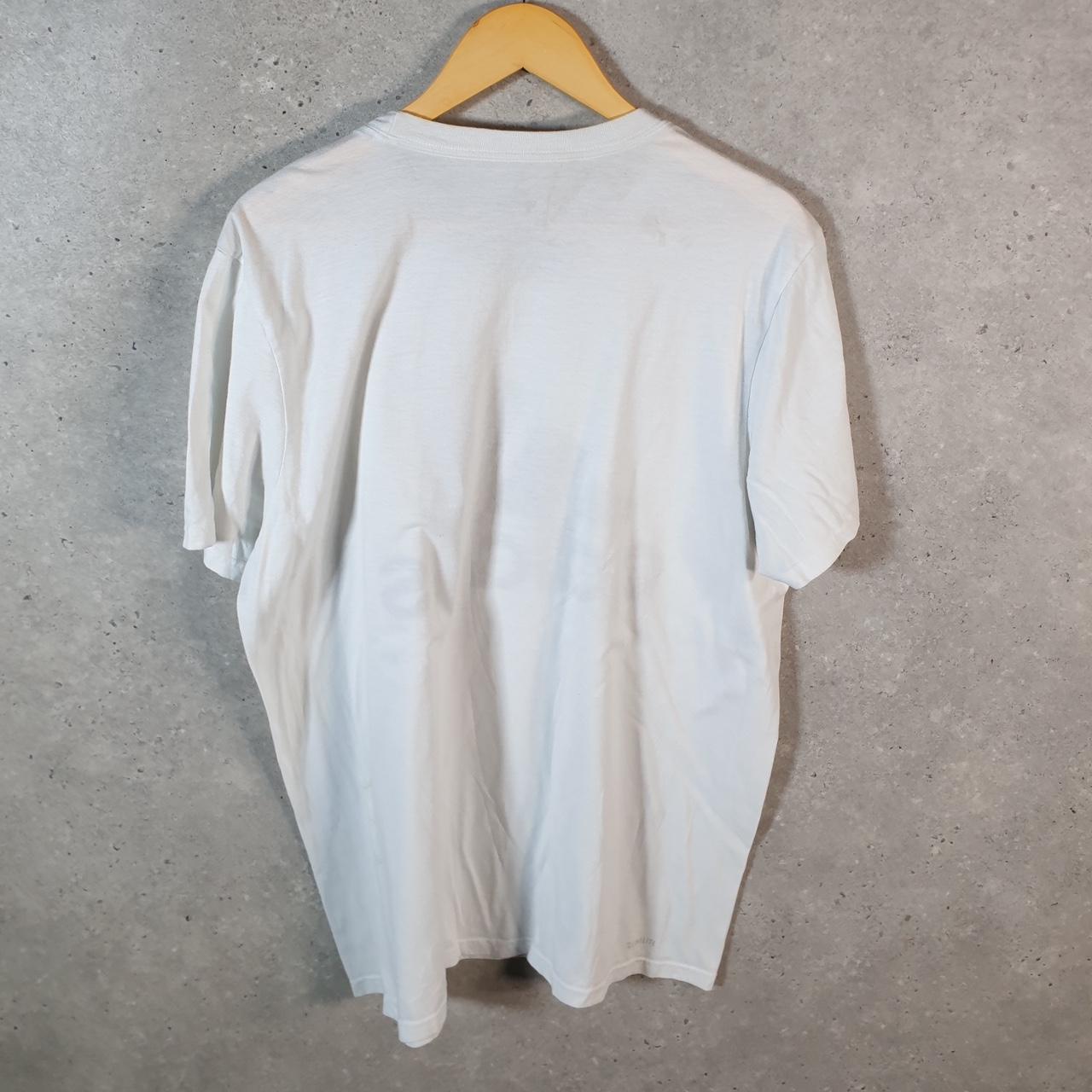 Vintage Adidas Go To Performance T Shirt Men’s XL White Three Stripes Logo Athletic