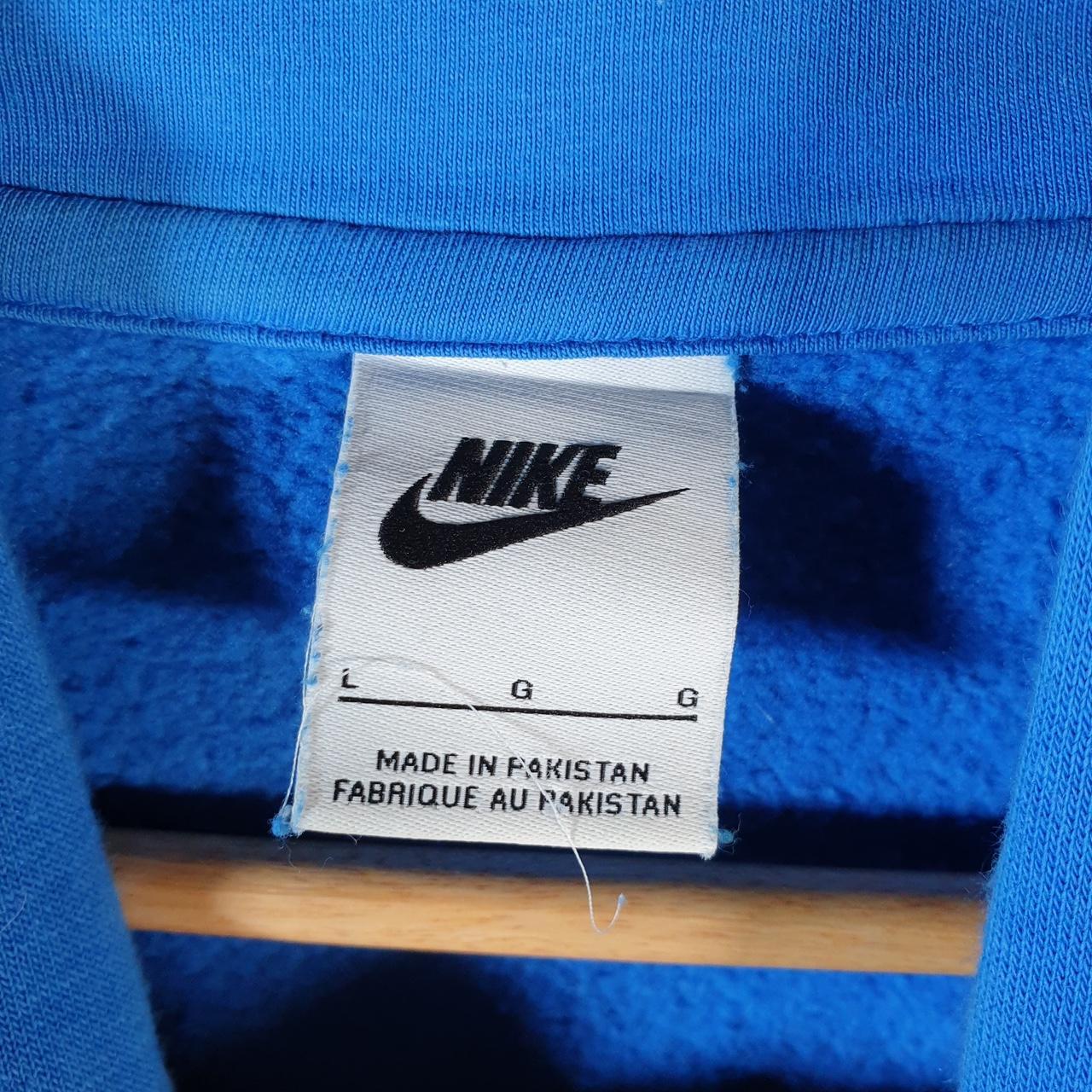 Vintage Nike Club Hoodie Men’s Large Blue Swoosh Y2K Pullover