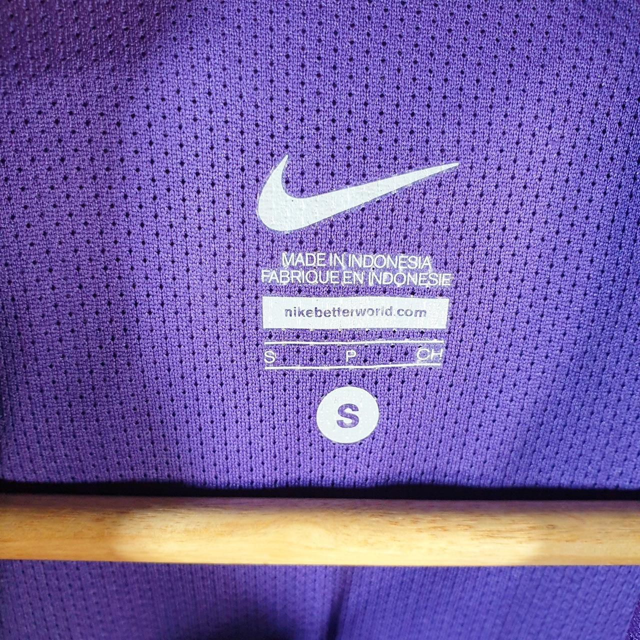 Vintage Nike Windbreaker Track Jacket Mens Small Purple USA Swoosh 1/4 Zip USA