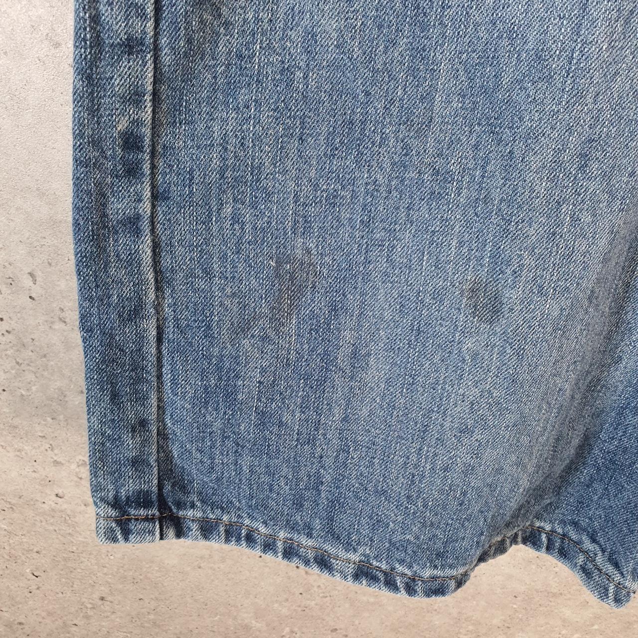 Vintage Wrangler Denim Shorts Jorts Cargo Men’s W34 Blue Baggy Cotton