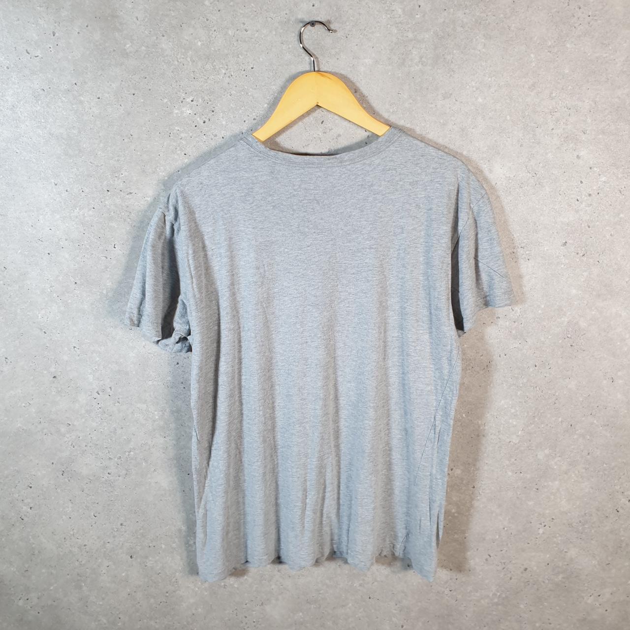 Vintage Ralph Lauren Polo T Shirt Men’s Large Grey Embroidered Slim Fit Pony C9167