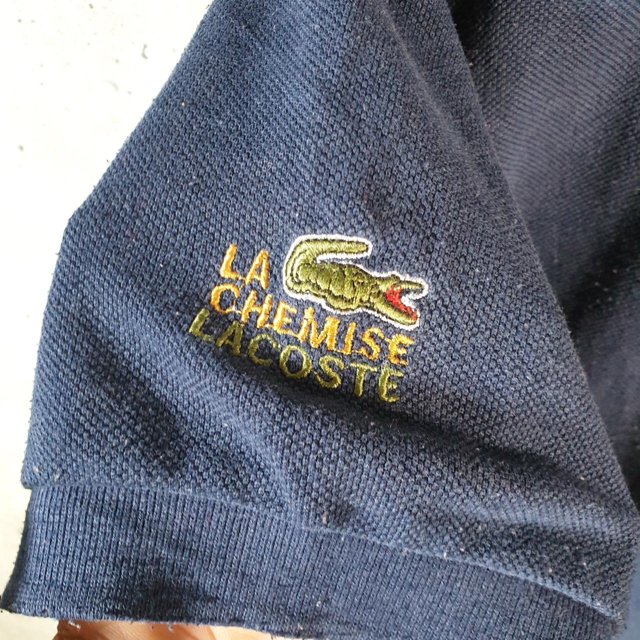 Vintage 90s Chemise Lacoste Polo Shirt Men’s Small Navy Blue Classic Fit Embroidered Logo