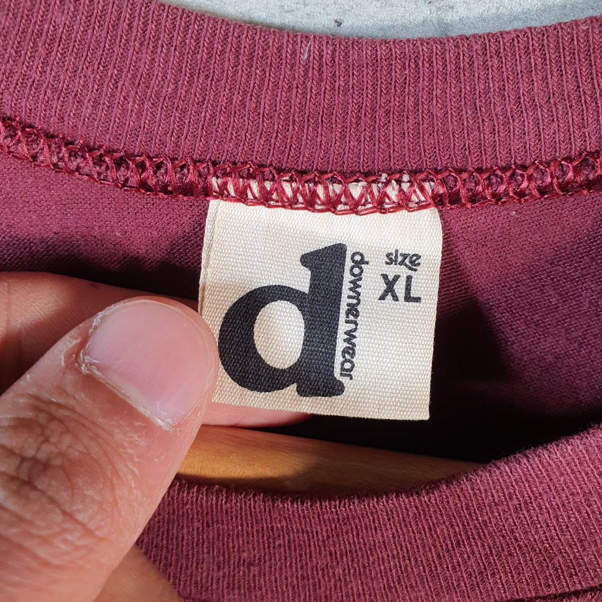 Vintage Downerwear Porter Power 90s USA Single Stitch T Shirt Men’s XL Burgundy Red