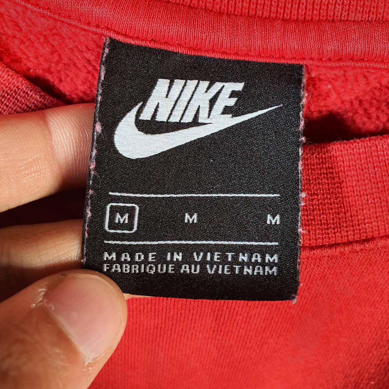 Vintage Nike Club Sweatshirt Mens Medium Red Swoosh Y2K Pullover Embroidered Logo