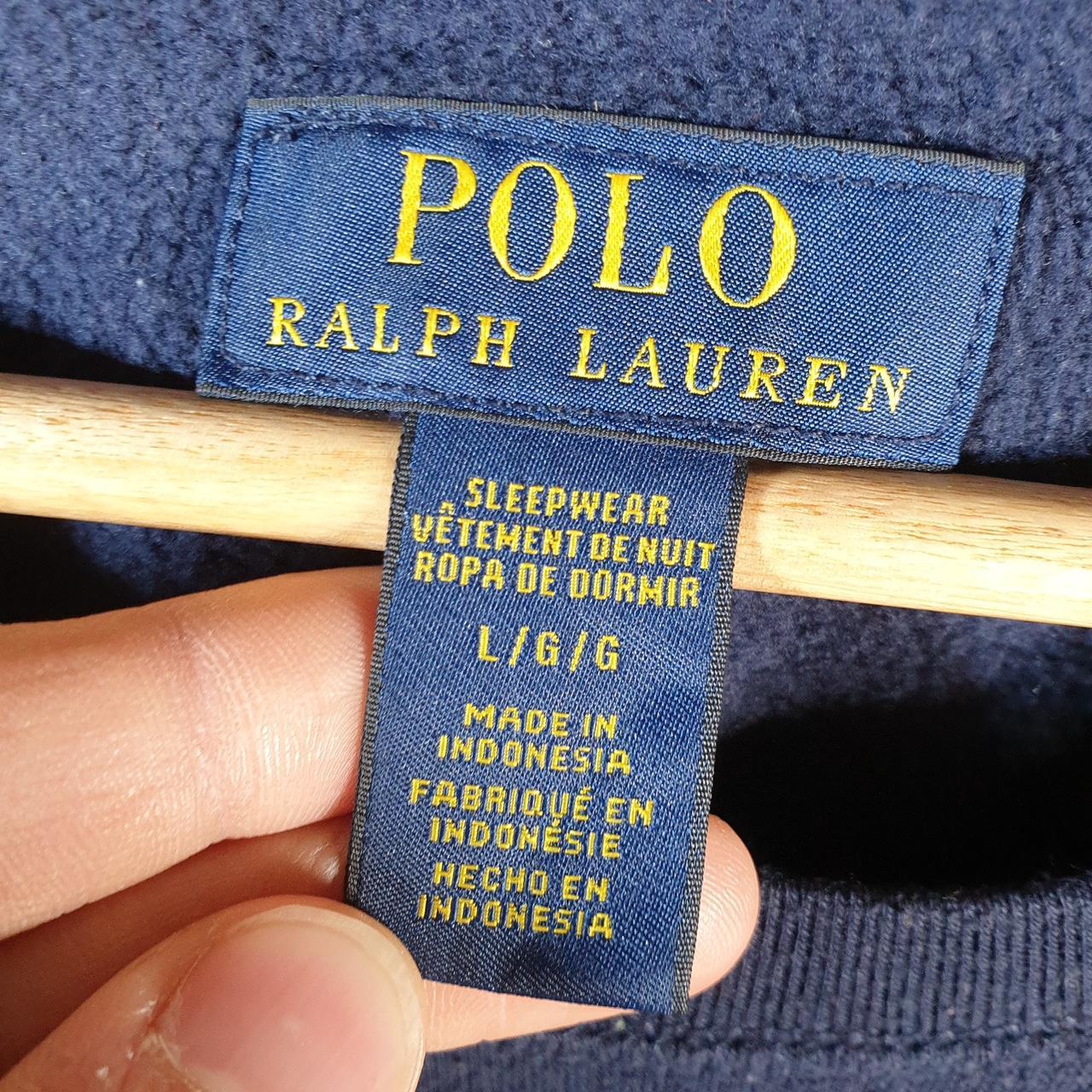 Vintage Ralph Lauren Polo Sleepwear Sweatshirt Men’s Large Navy Blue Cotton Pullover Pony