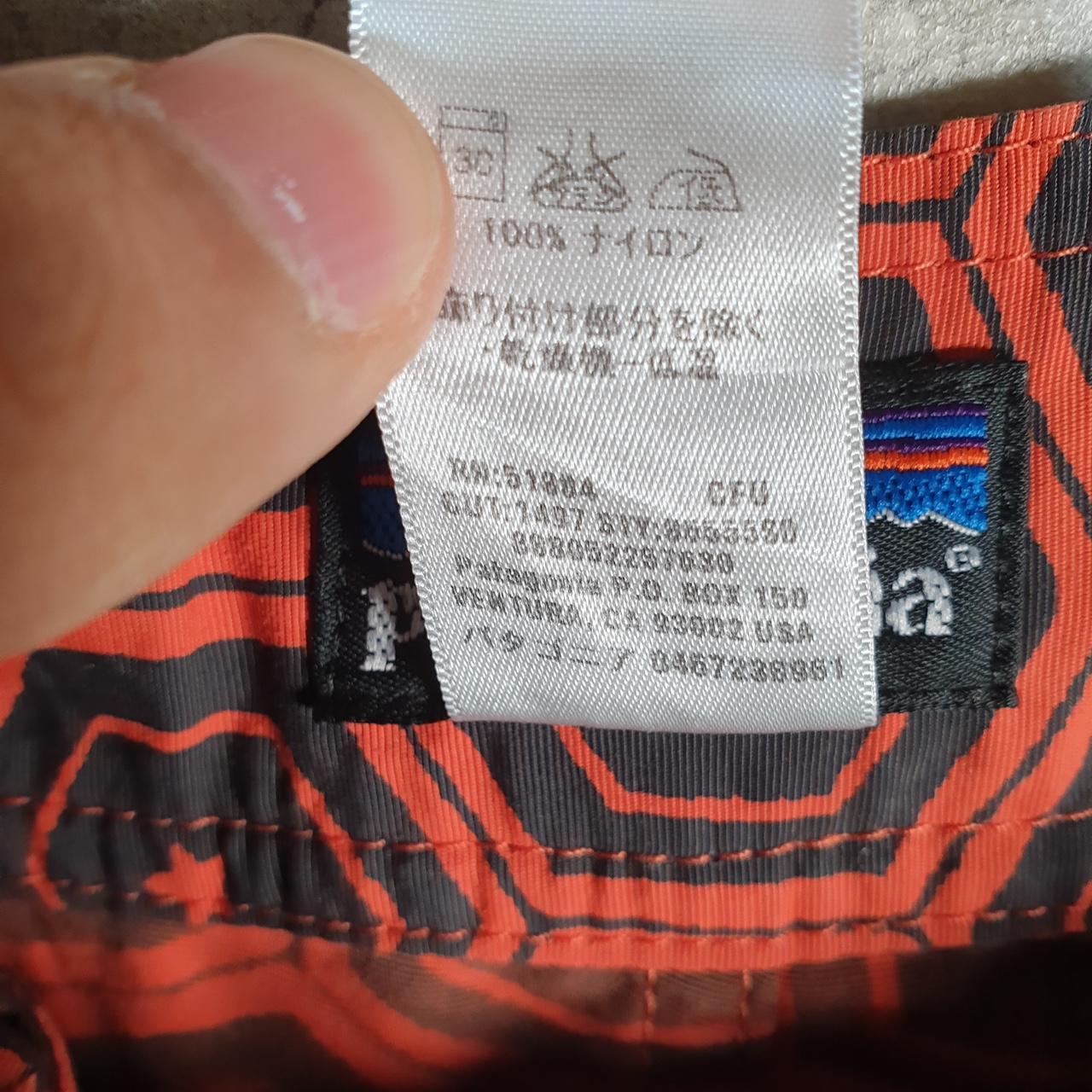 Vintage Patagonia Baggies Shorts Jorts Cargo Mens W34  Orange All Over Print Cotton A4773