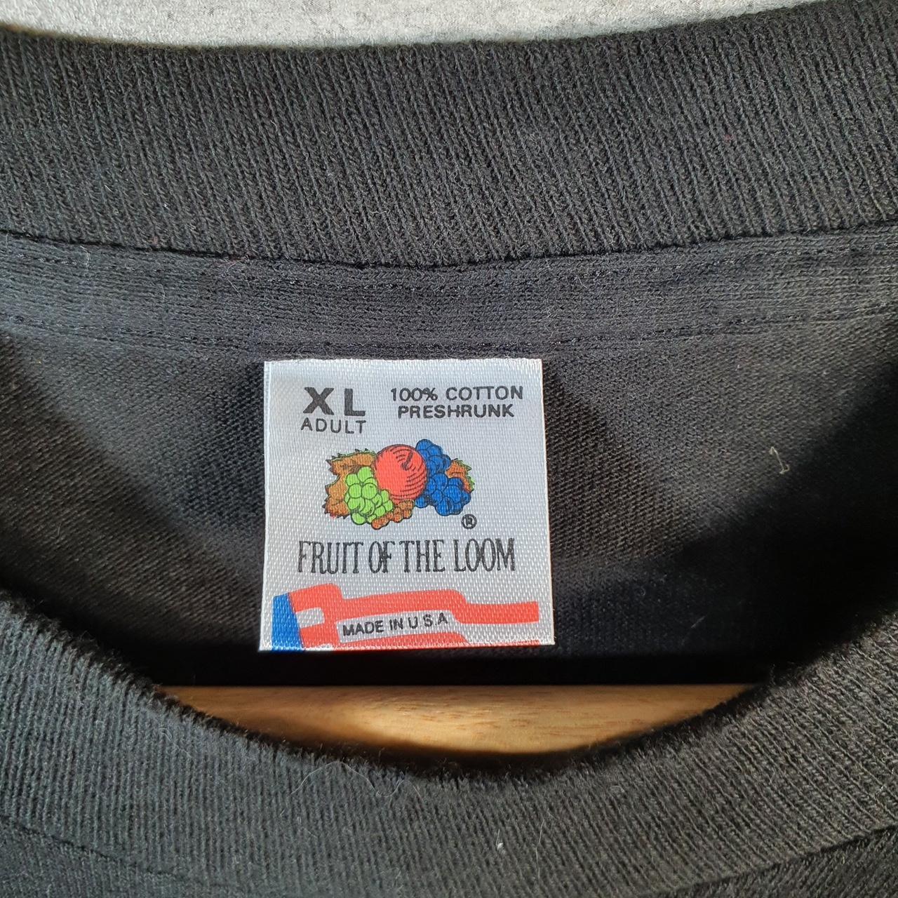 Vintage Fruit Of The Loom Construction Digger 90s USA Single Stitch T Shirt Men’s XL Black