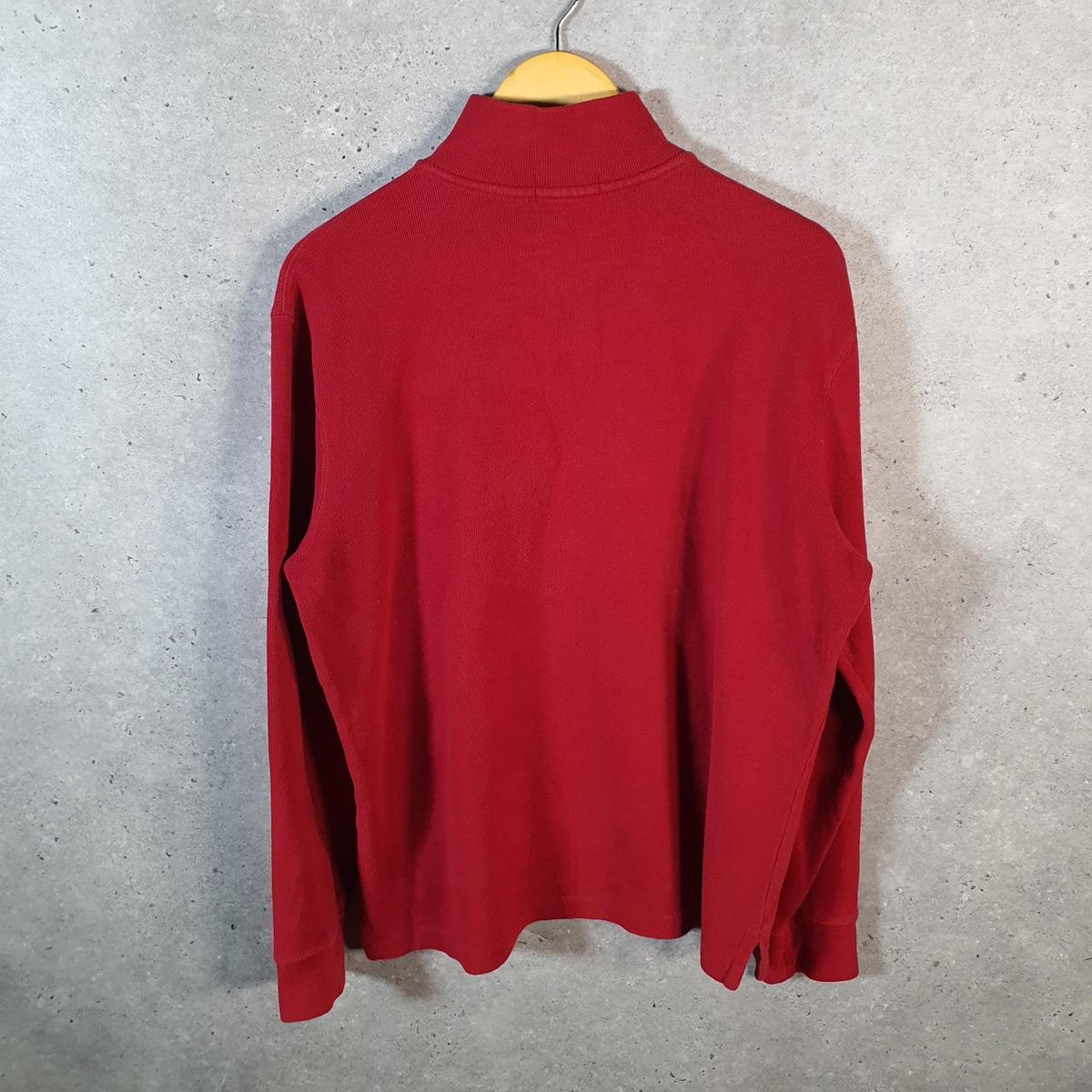 Vintage Ralph Lauren Polo 1/4 Zip Sweatshirt Men’s Medium Red Pullover Pony C8839