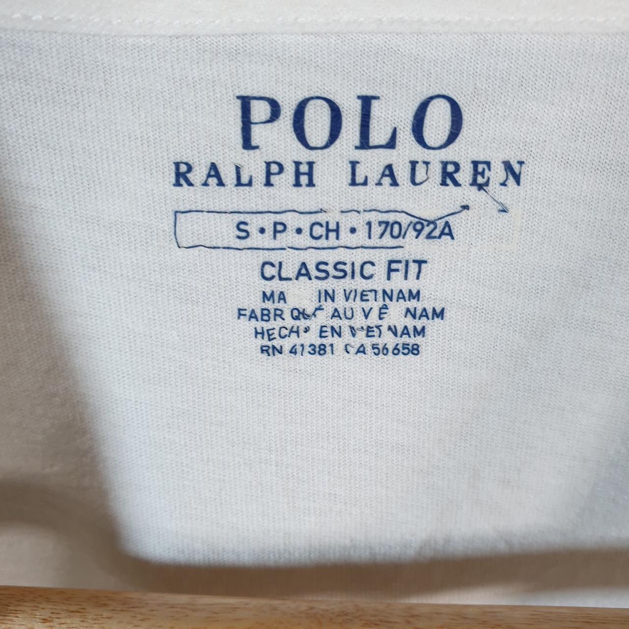 Vintage Ralph Lauren Polo Sport T Shirt Men’s Small White Classic Fit Embroidered Pony C8599