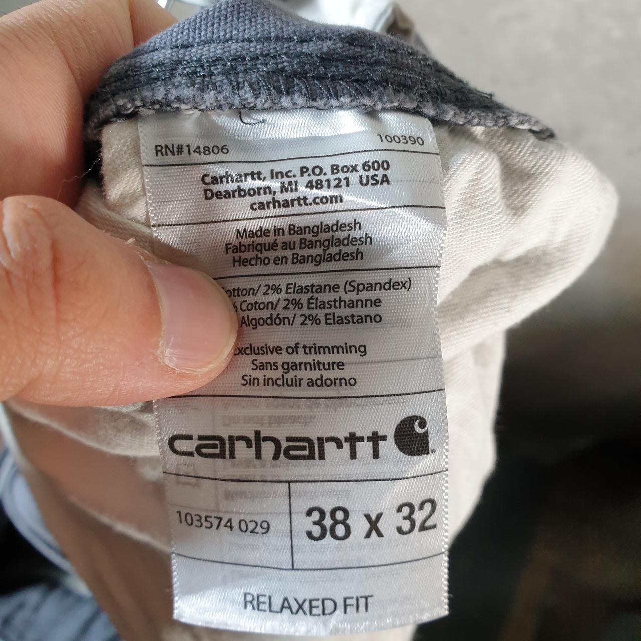 Vintage Carhartt Carpenter Trousers Mens W38 L32 Grey Relaxed Fit Workwear