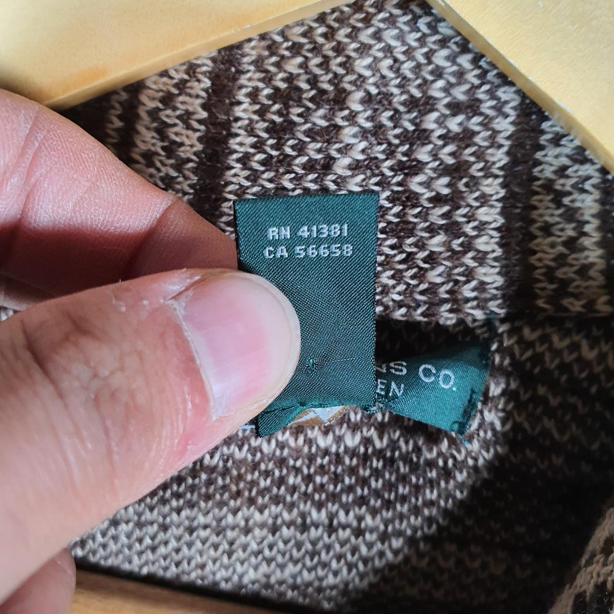 Vintage Ralph Lauren Polo Knit Sweater Womens XL Brown Cotton Full Zip