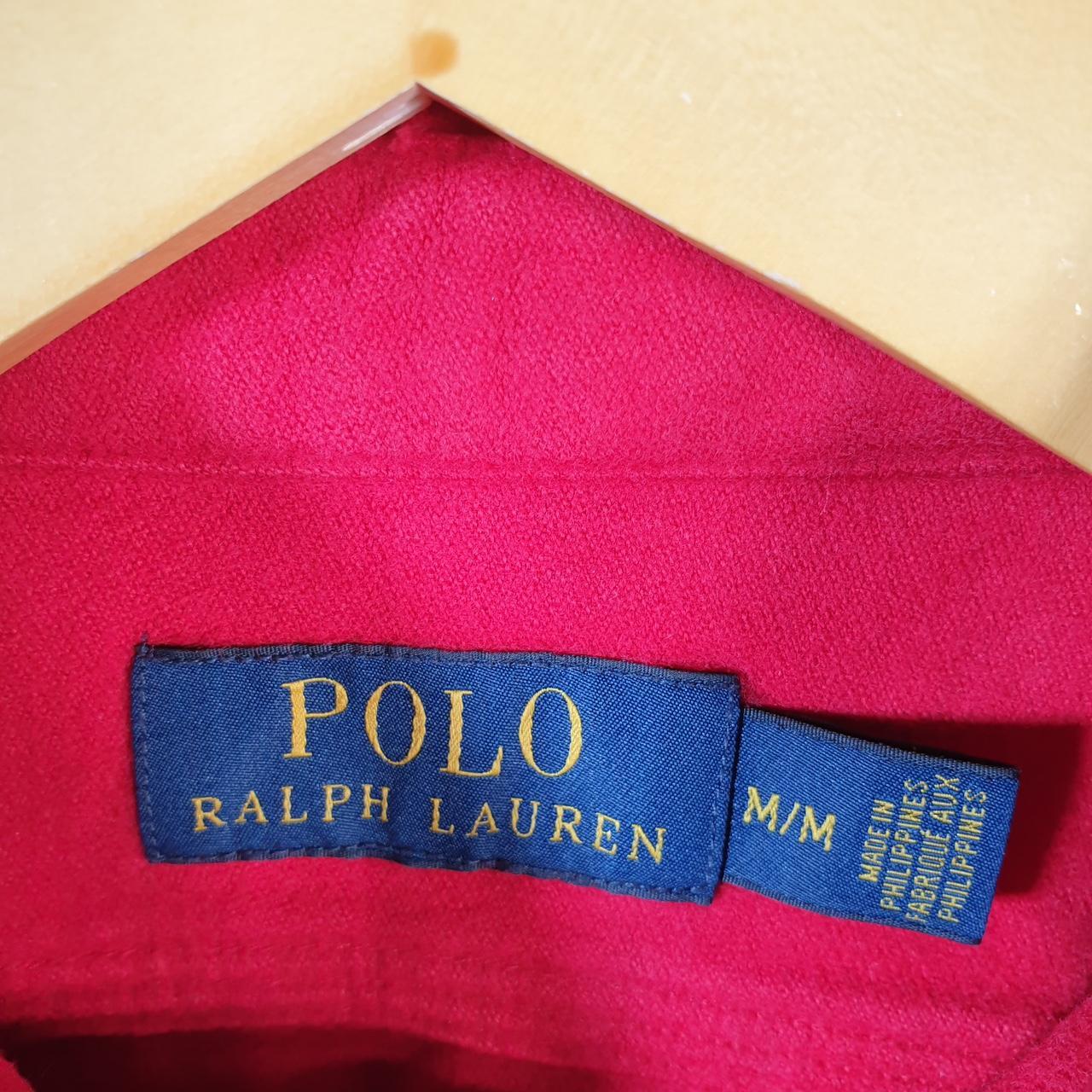 Vintage Ralph Lauren Button Down Shirt Men’s Medium Red Classic Fit Cotton
