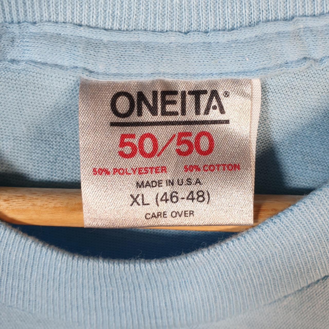 Vintage Oneita Power Wine Country 1988 USA Single Stitch T Shirt Men’s XL Blue