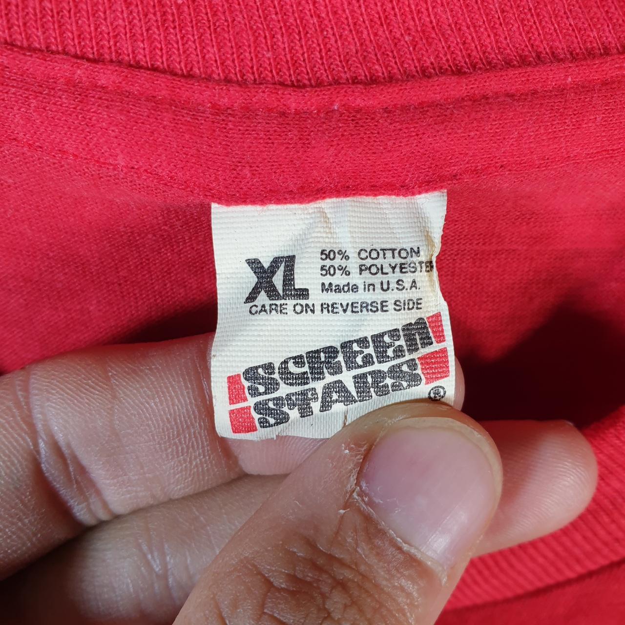 Vintage Screen Stars Grand Forks Astronaut 90s USA Single Stitch T Shirt Men’s Medium Red