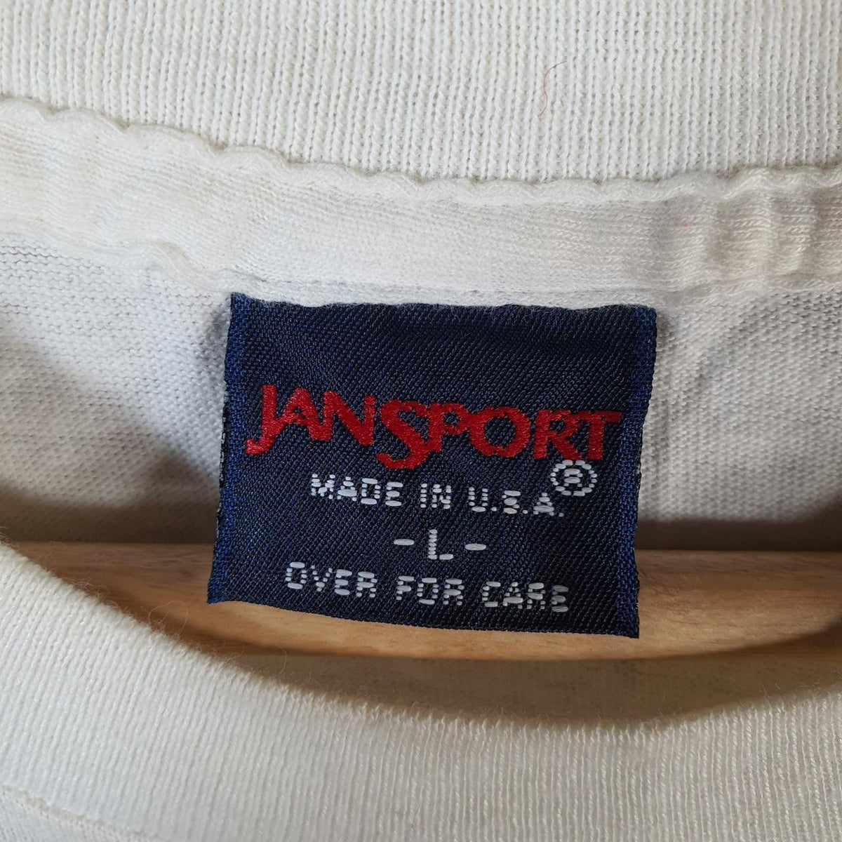 Vintage Jan Sport Teddy Bear Graphic 90s USA Single Stitch T Shirt Men’s Large White