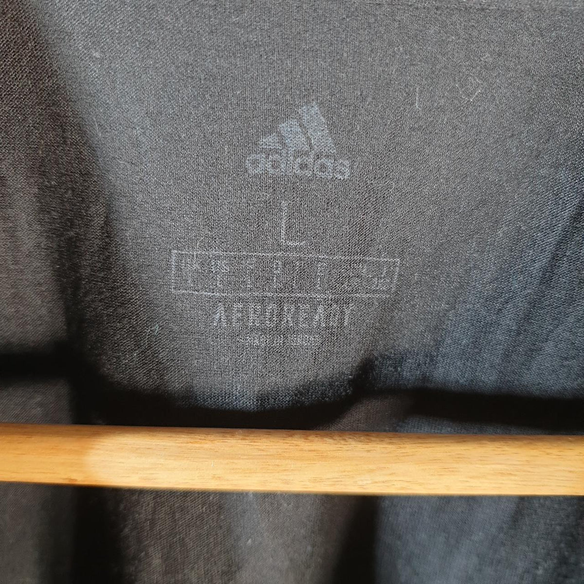 Vintage Adidas AeroReady T Shirt Men’s Large Black Three Stripes Logo Athletic