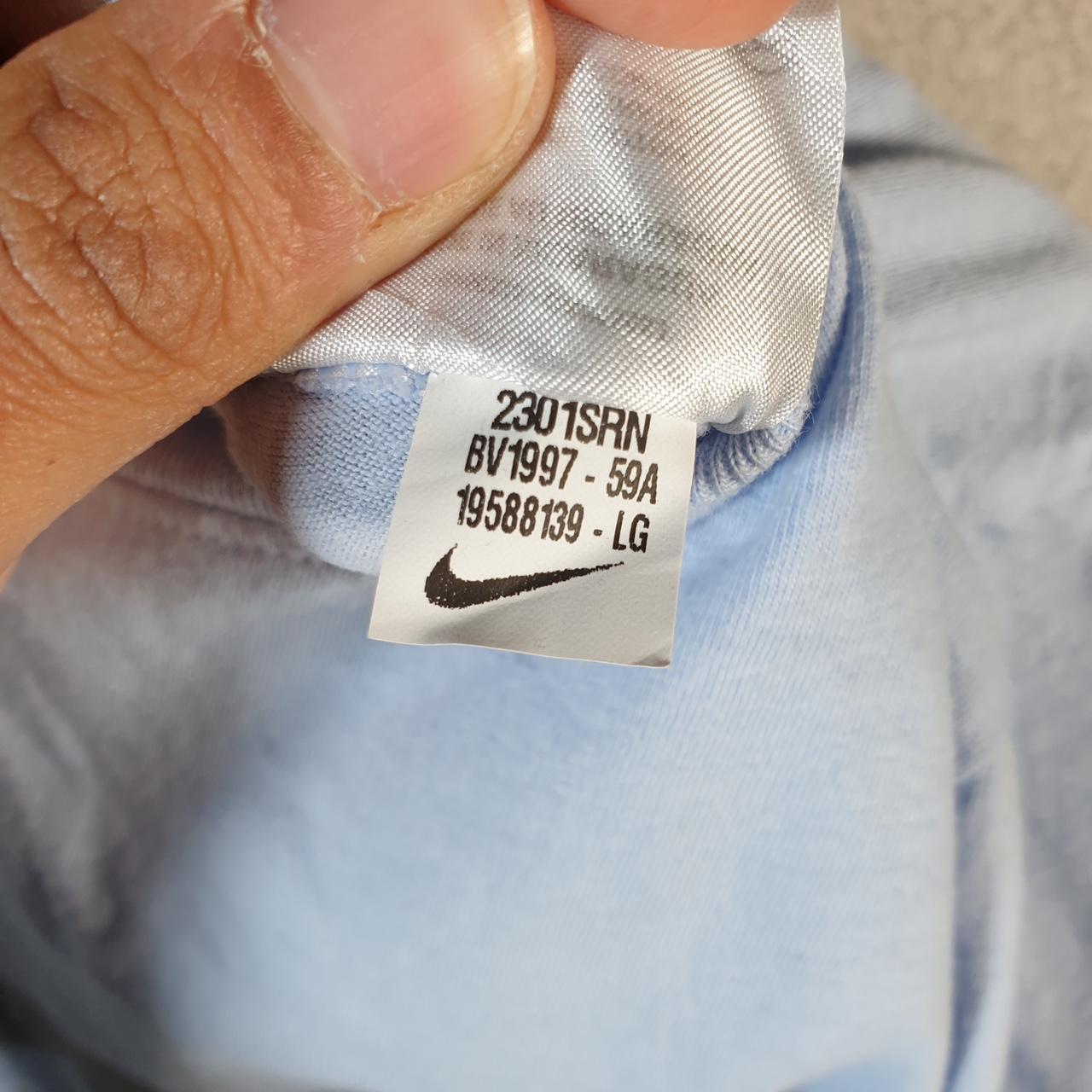 Vintage Nike Air T Shirt Men’s Large Blue Logo Swoosh Athletic C9892