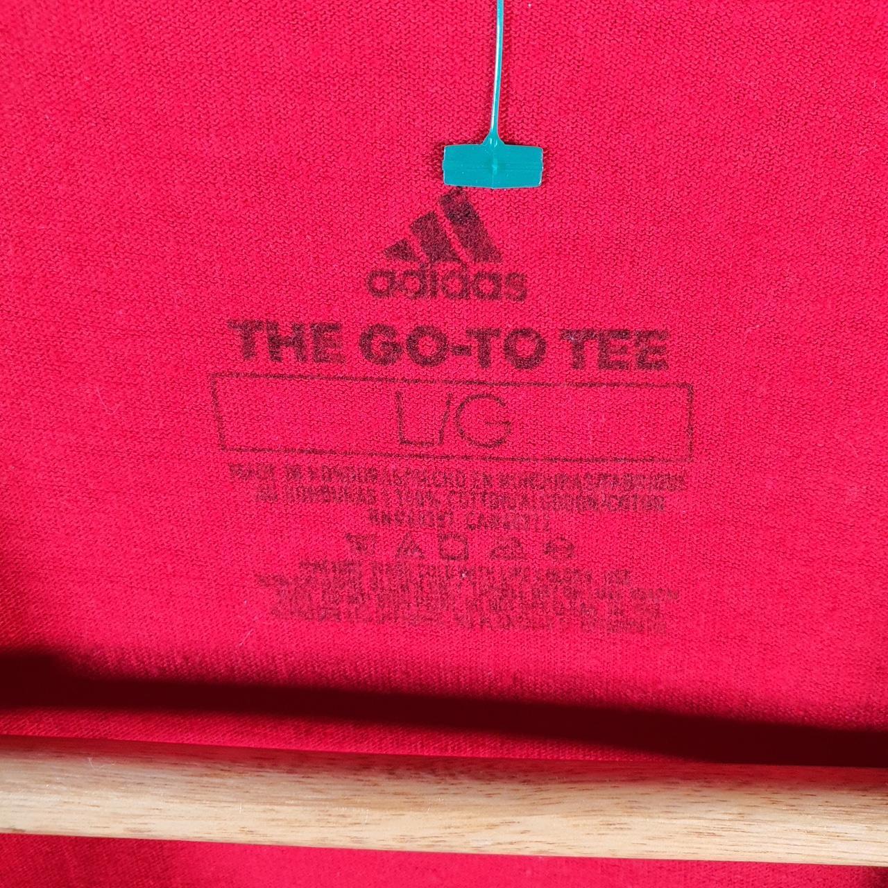 Vintage Adidas Go Tee Chicago USA T Shirt Men’s Large Red Three Stripes Logo Athletic