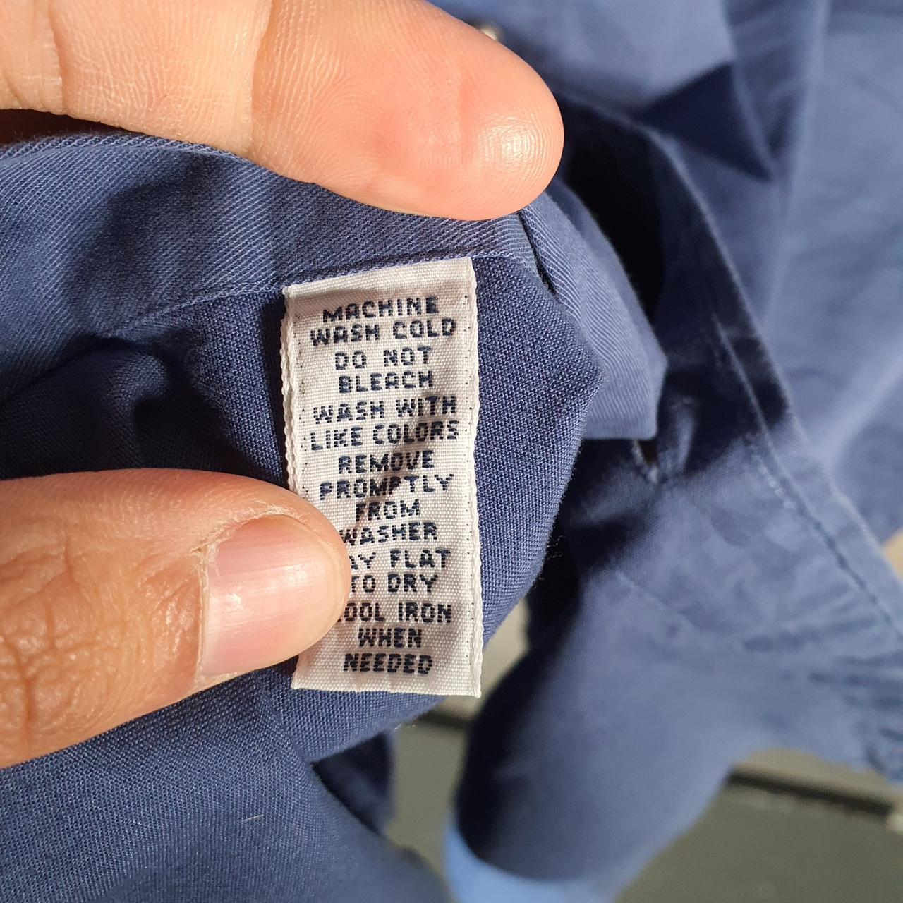 Vintage Ralph Lauren Button Down Shirt Men’s Large Blue Long Sleeve Classic Fit Cotton Pocket Big Fish Vintage