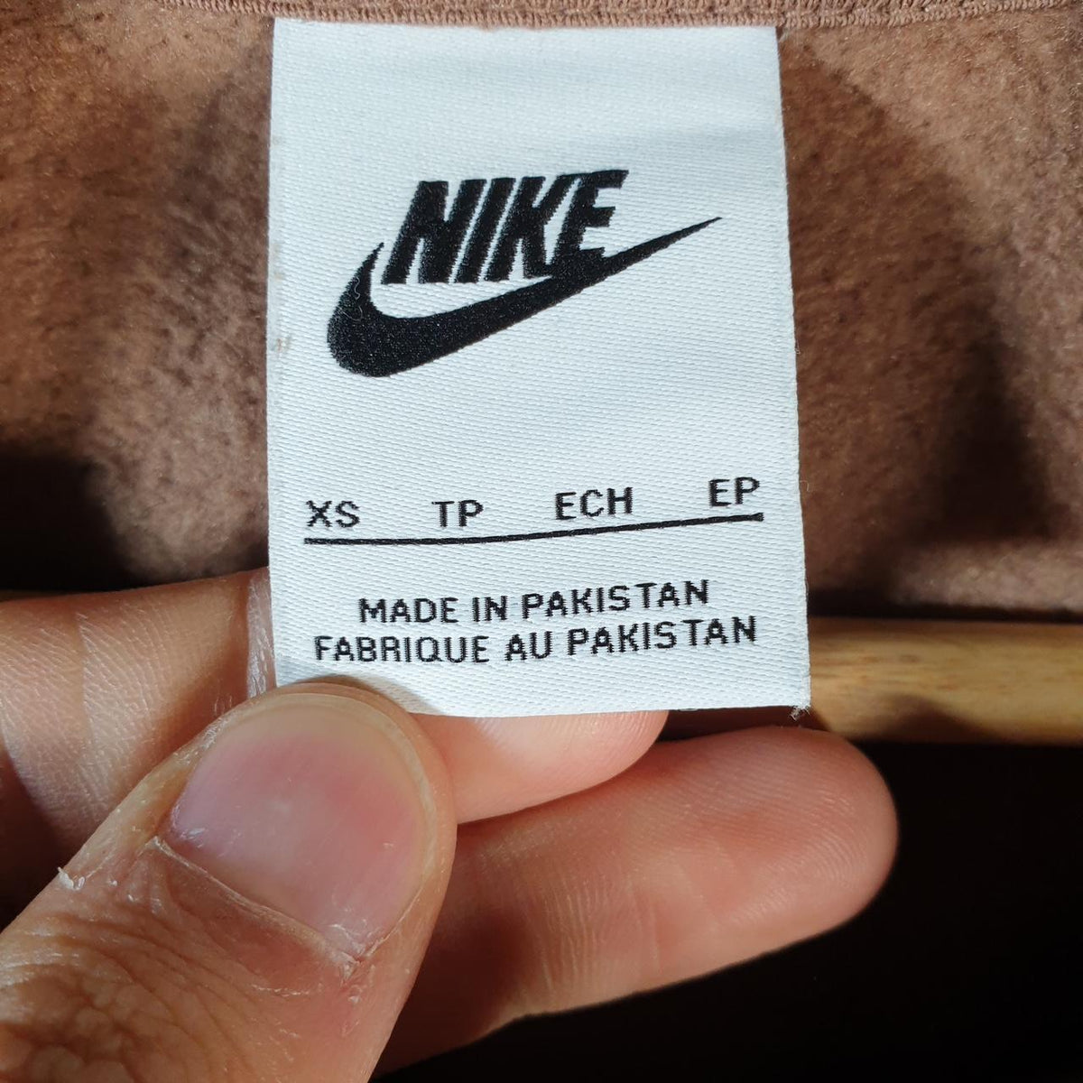 Vintage Nike Club Embroidered Hoodie Men’s XS Brown Swoosh Y2K Pullover