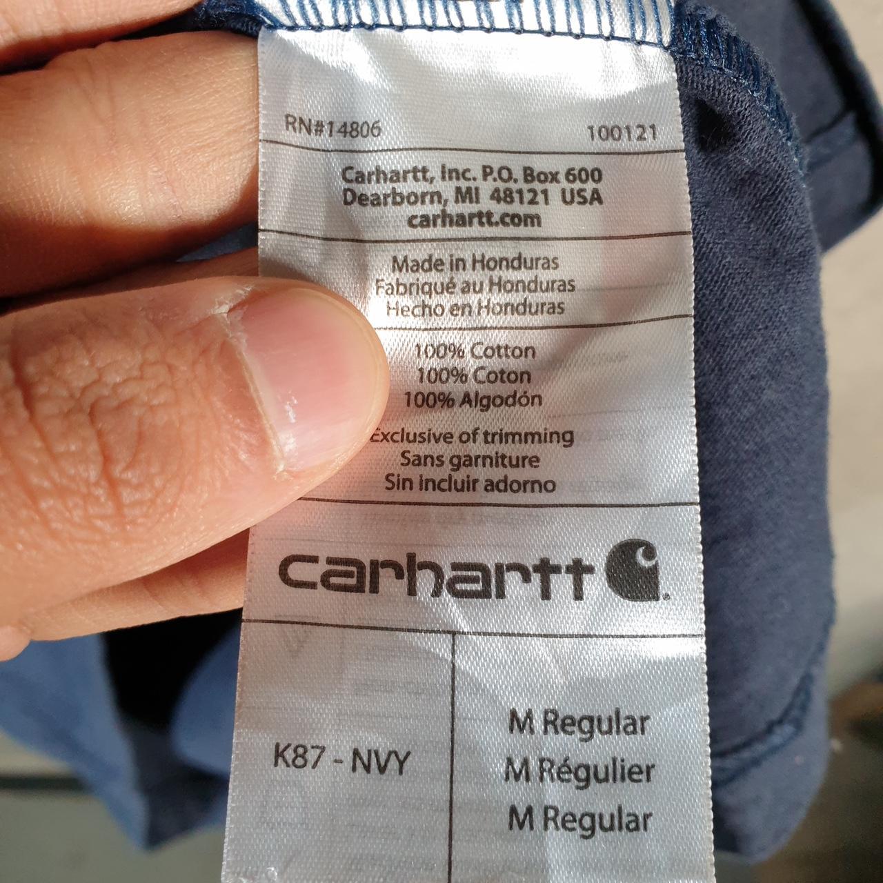 Vintage Carhartt Pocket T Shirt Men’s Medium Blue Workwear Chore Utility Original Fit C9331