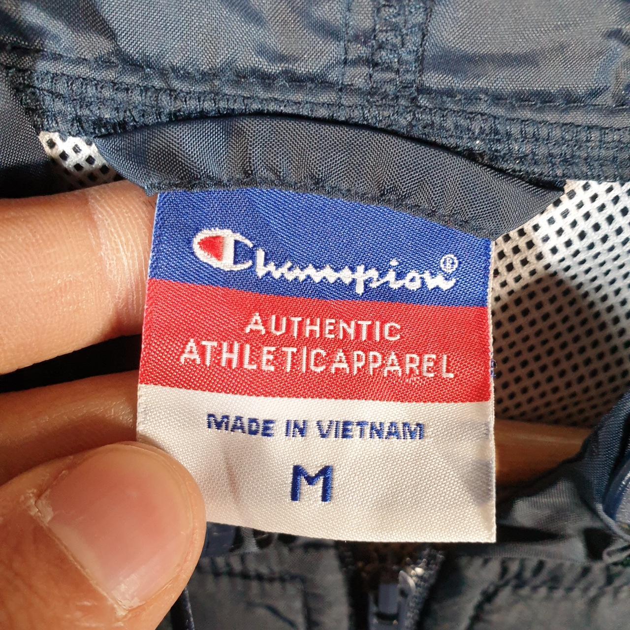 Vintage Champion Windbreaker Mens Medium Navy Blue 1/4 Zip We Are Penn State