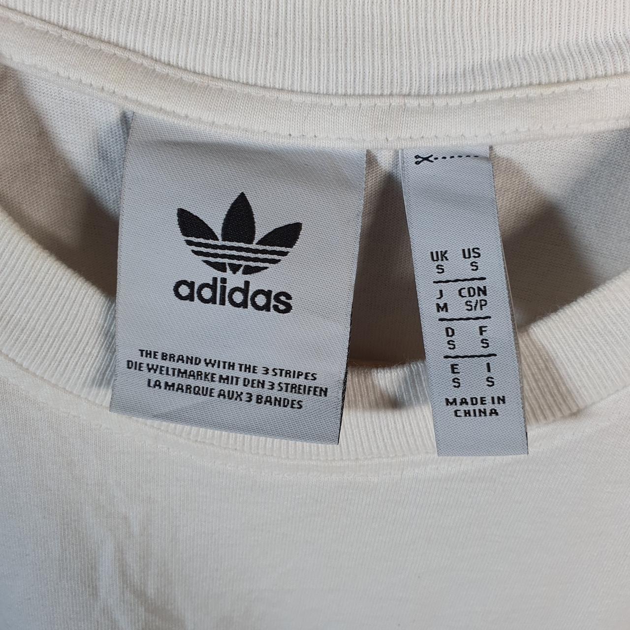 Vintage Adidas Trefoil Retro T Shirt Mens Small White Three Stripes Logo Athletic