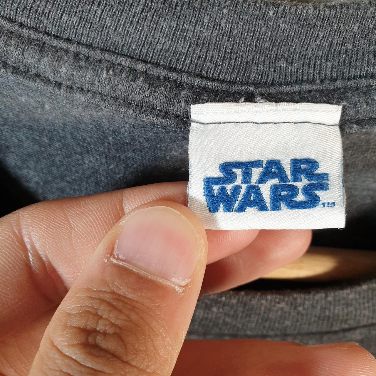 Vintage Star Wars Darth Vader T Shirt Men’s Large Grey Logo Graphic Spellout