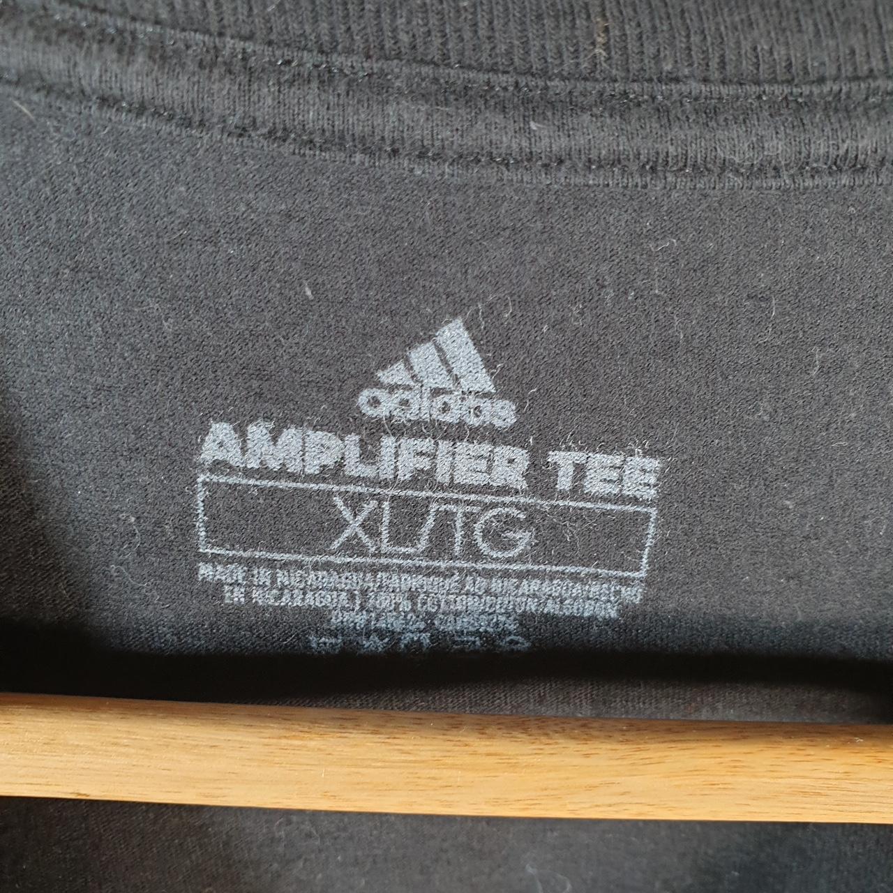 Vintage Adidas Amplifier T Shirt Men’s XL Black Three Stripes Logo Athletic