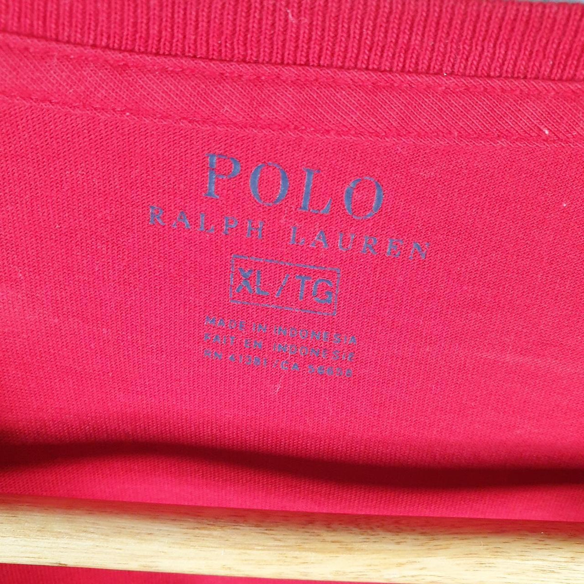 Vintage Ralph Lauren Polo T Shirt Men’s XL Red Embroidered Pony Classic Fit